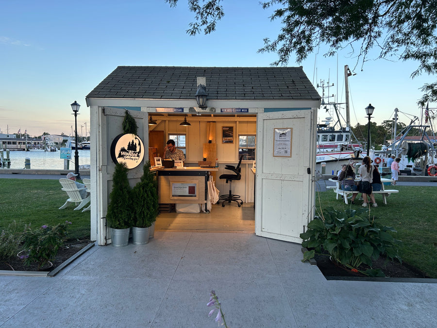 Wooded at the Hyannis Artist Shanties on the harbor