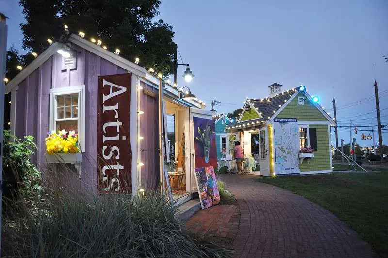 Wooded at the Hyannis Artist Shanties on the harbor