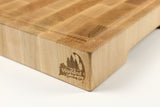 Corner detail of Sweet N' Groovy Maple showing the Wooded logo