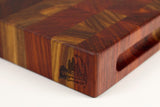 Corner detail of Canary Sunset showing the Wooded logo