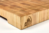 Corner detail of Marbled Maple showing the Wooded logo