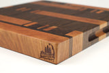 Corner detail of 26049 showing the Wooded logo