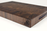 Corner detail of Squares & Swirls showing the Wooded logo