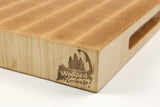 Corner detail of Maple Single No. 4 showing the Wooded logo