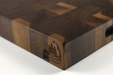 Corner detail of Proscinium showing the Wooded logo