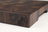 Corner detail of Ribbons showing the Wooded logo