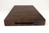 Handle-end view of WorkingWalnutXL , Walnut end-grain cutting board