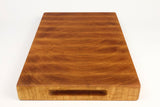 Handle-end view of BoardCherry14, Cherry end-grain cutting board