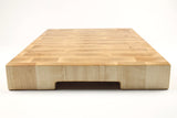 Handle-end view of Wishbone, Maple end-grain cutting board