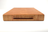 Handle-end view of Hearty Cherry, Cherry end-grain cutting board