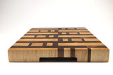 Handle-end view of 26050, Cherry and Maple end-grain cutting board