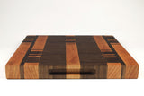 Handle-end view of 26049, Maple and Walnut end-grain cutting board