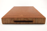 Handle-end view of Cherry Single No. 10, Cherry end-grain cutting board
