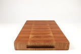 Handle-end view of Quilted Cherry, Cherry end-grain cutting board