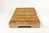 Handle-end view of Sweet N' Groovy Maple, Maple end-grain cutting board