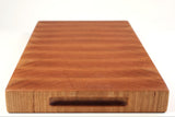 Handle-end view of SingleCherry39, Cherry end-grain cutting board