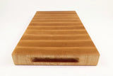 Handle-end view of Board Single - MapleMagic, Maple end-grain cutting board