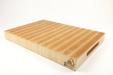Mid-angle hero shot of Maple Single No. 4 — Maple end-grain cutting board, 13″ × 18.5″ × 2″