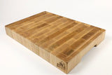 Mid-angle hero shot of Sweet N' Groovy Maple — Maple end-grain cutting board, 14″ × 20″ × 2.5″