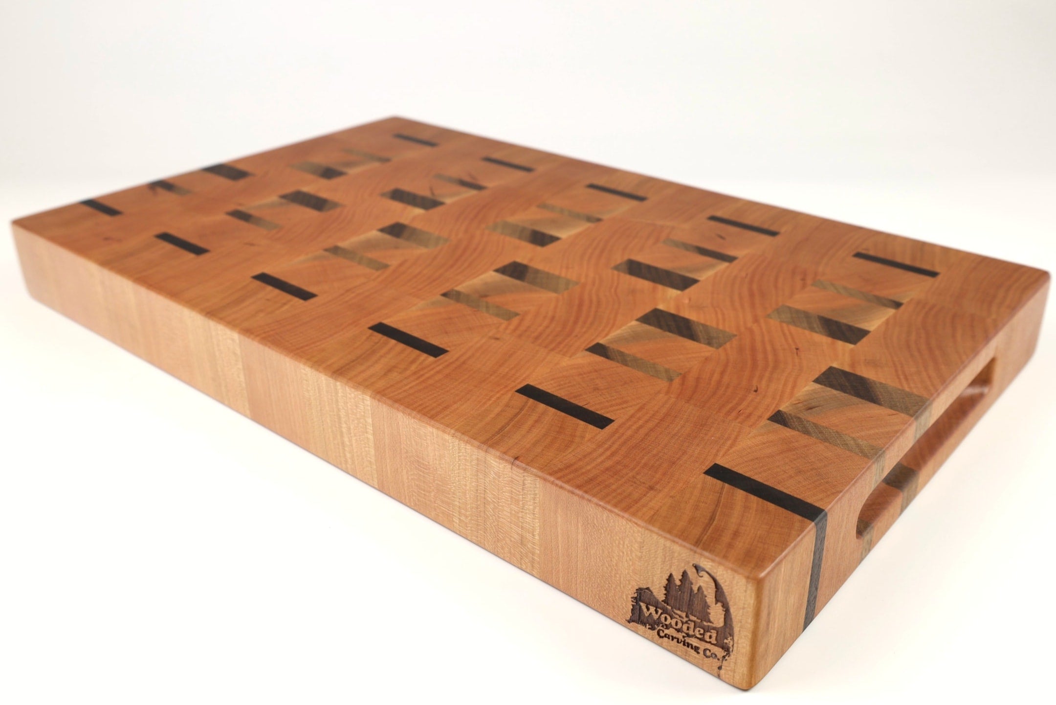 Harbor Cherry | Cherry & Walnut End-Grain Cutting Board | Wooded