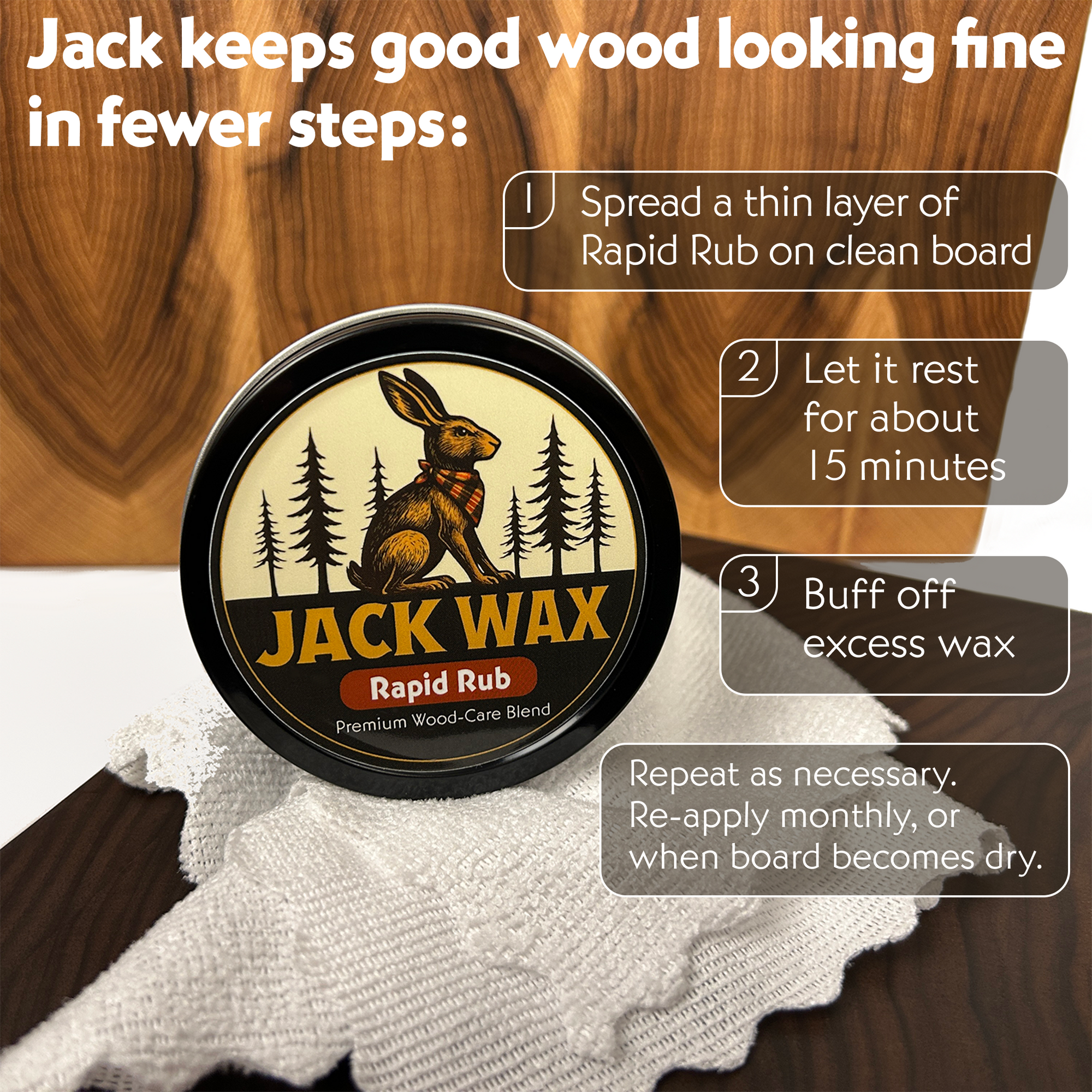 Jack Wax Rapid Rub, 6 oz