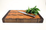Side mid-angle of Rocky Road No. 8 with knife and fruit for scale