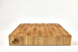 Side mid-angle of Marbled Maple with knife and fruit for scale