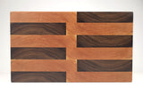 Top-down view of First Sundae — Walnut and Cherry end-grain cutting board, 11″ × 19″ × 1.75″