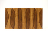 Top-down view of BoardHickory29 — Hickory end-grain cutting board, 10.5″ × 18″ × 1.75″
