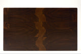 Top-down view of Grainy Gorge — Walnut end-grain cutting board, 11″ × 18.75″ × 1.75″