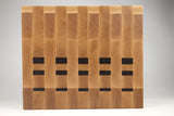 Top-down view of Board Walk — Maple and Walnut end-grain cutting board, 15.5″ × 18.5″ × 2.25″