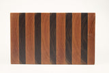 Top-down view of Walnut & Cherry Single No. 2 — Cherry and Walnut end-grain cutting board, 11″ × 18.5″ × 2″