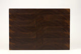 Top-down view of Walnut Wave — Walnut end-grain cutting board, 12″ × 18″ × 1.75″
