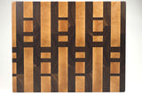 Top-down view of 26050 — Cherry and Maple end-grain cutting board, 15.5″ × 19.5″ × 2″