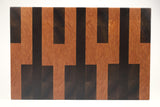 Top-down view of Keys — Walnut and Cherry end-grain cutting board, 14″ × 21″ × 2″
