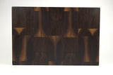 Top-down view of Fitz & Deco — Walnut end-grain cutting board, 14.5″ × 21.5″ × 2″