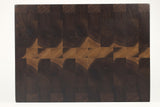 Top-down view of Thorns in a Thicket — Walnut end-grain cutting board, 13.5″ × 19″ × 2″