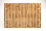 Top-down view of Wishbone — Maple end-grain cutting board, 14.5″ × 21.5″ × 2.5″