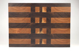Top-down view of Grain Pane — Walnut and Cherry end-grain cutting board, 14.5″ × 20″ × 2″